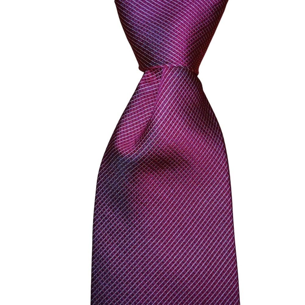 Peterborough Row Mens Red Micro Pattern Silk Tie Bloomingdales Handmade